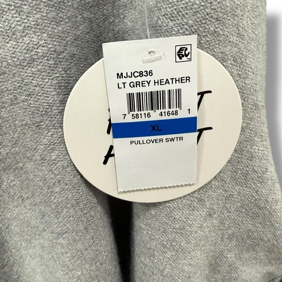 NEW Planet Heart Gray Fair Isle Sweater Size XL Gray White Winter Snow Nordic - Picture 10 of 10